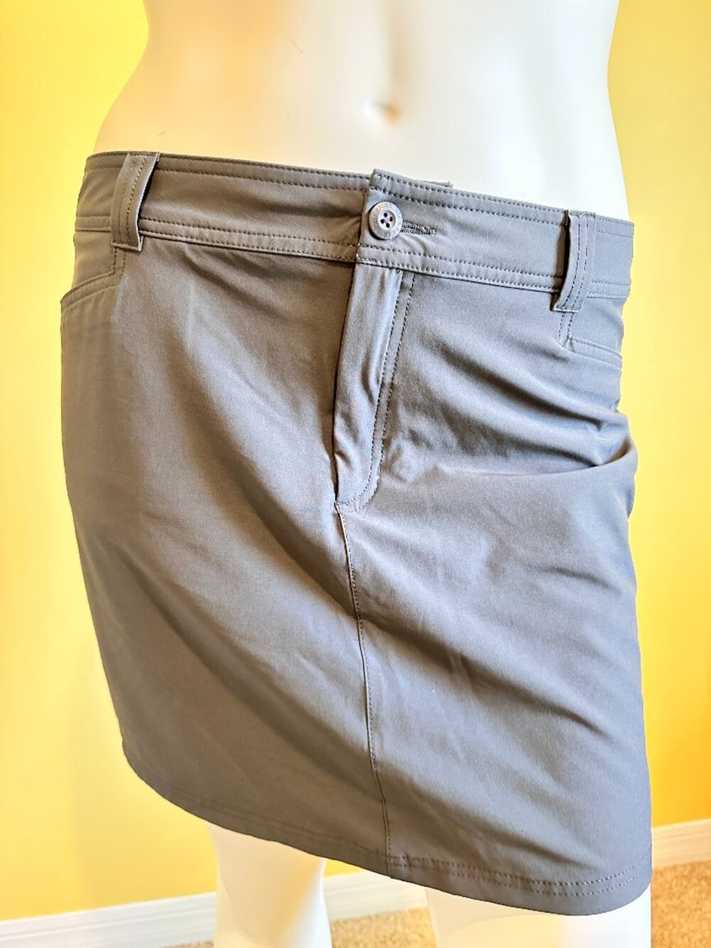 Eddie Bauer Gray Active Skort Women's 14 | Built-In Shorts Stretch Golf Hiking